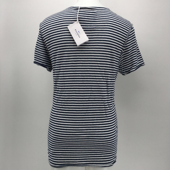 Escales Blue Striped Short Sleeve Tee Size XL - Picture 2 of 3
